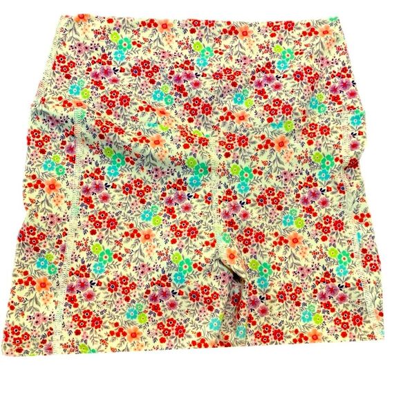 EVOLUTION AND CREATION Athletic Shorts Women’s L Red Purple Floral Side Pocket. - Picture 2 of 8